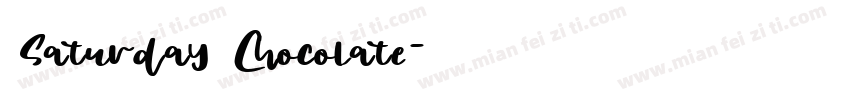 Saturday Chocolate字体转换